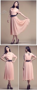 LONG DRESS KOREA STYLE - ASLI QFM - CS_QT98190 Pink(2)